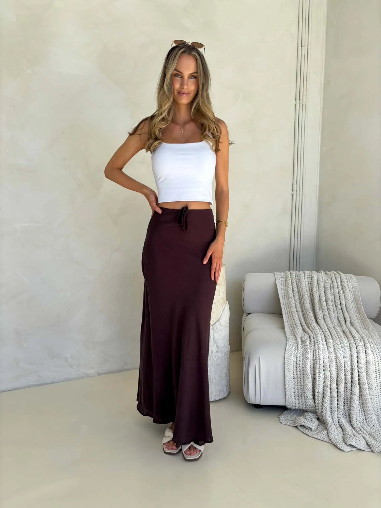 Kora Maxi Skirt Chocolate