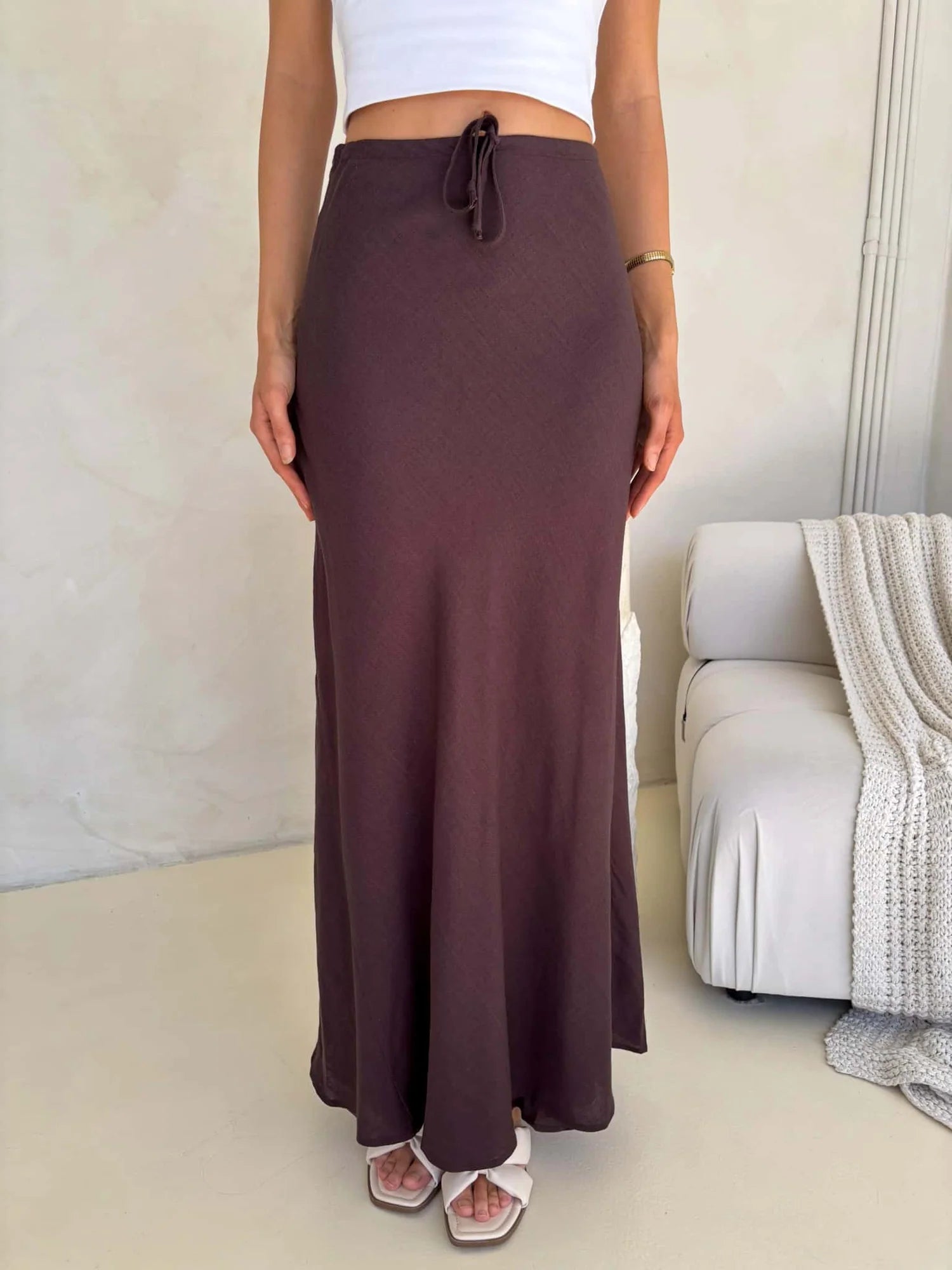 Kora Maxi Skirt Chocolate