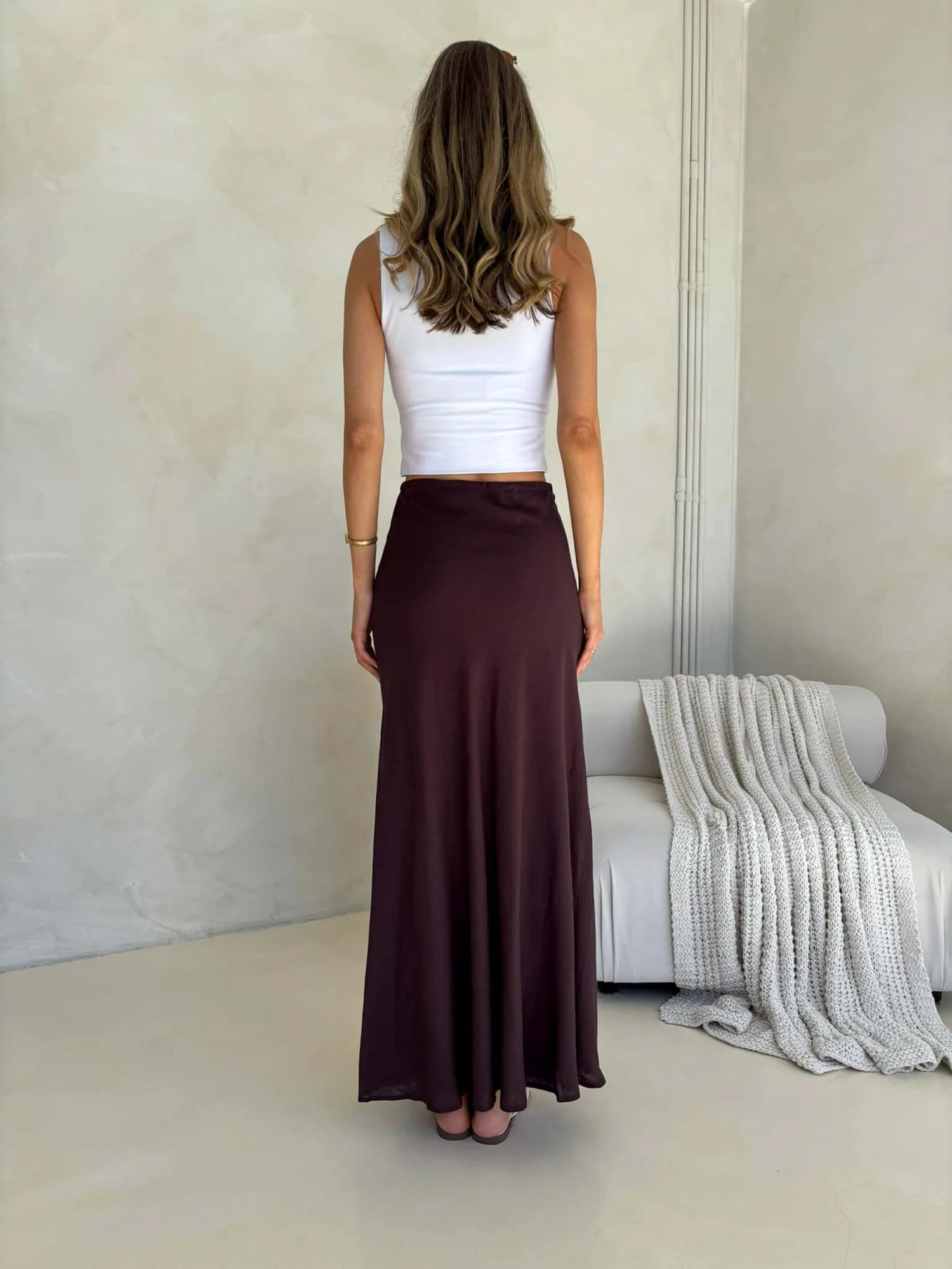 Kora Maxi Skirt Chocolate