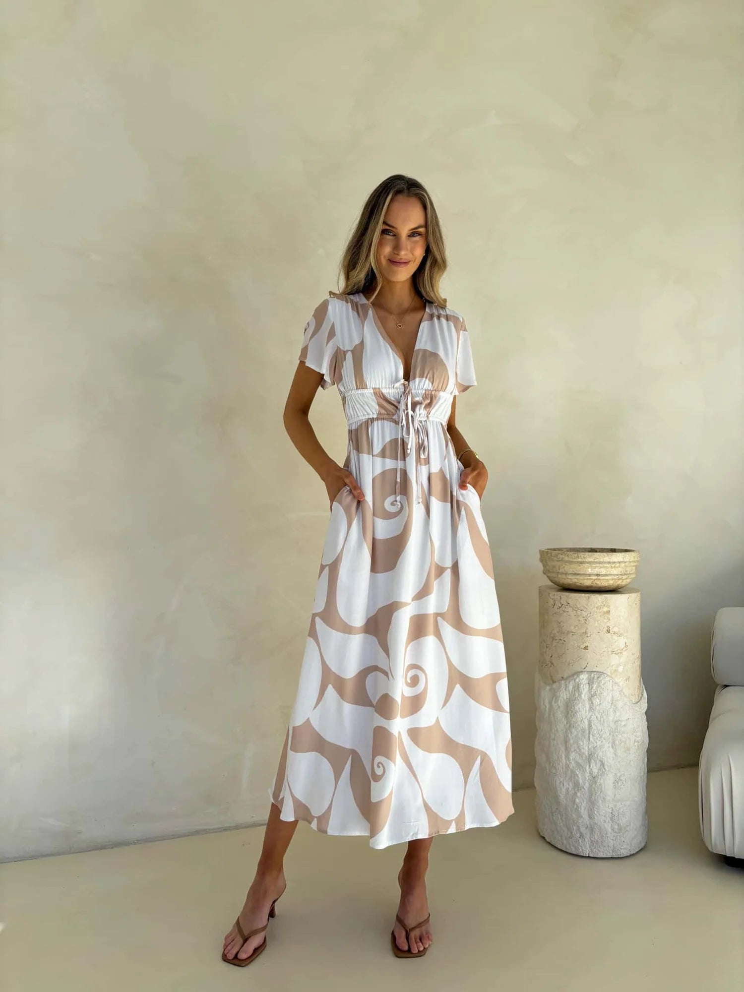 Eliza Whirl Midi Dress