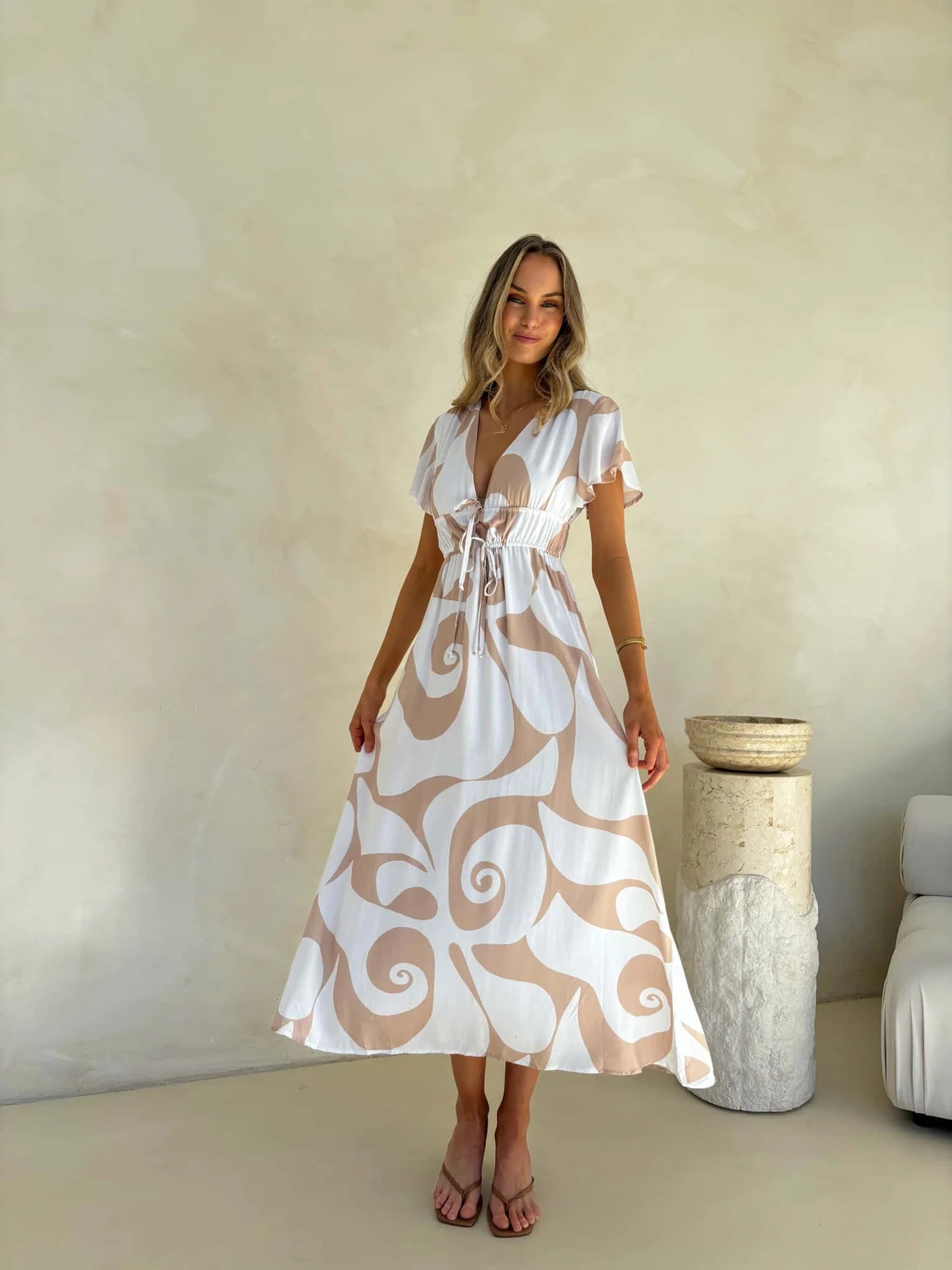 Eliza Whirl Midi Dress