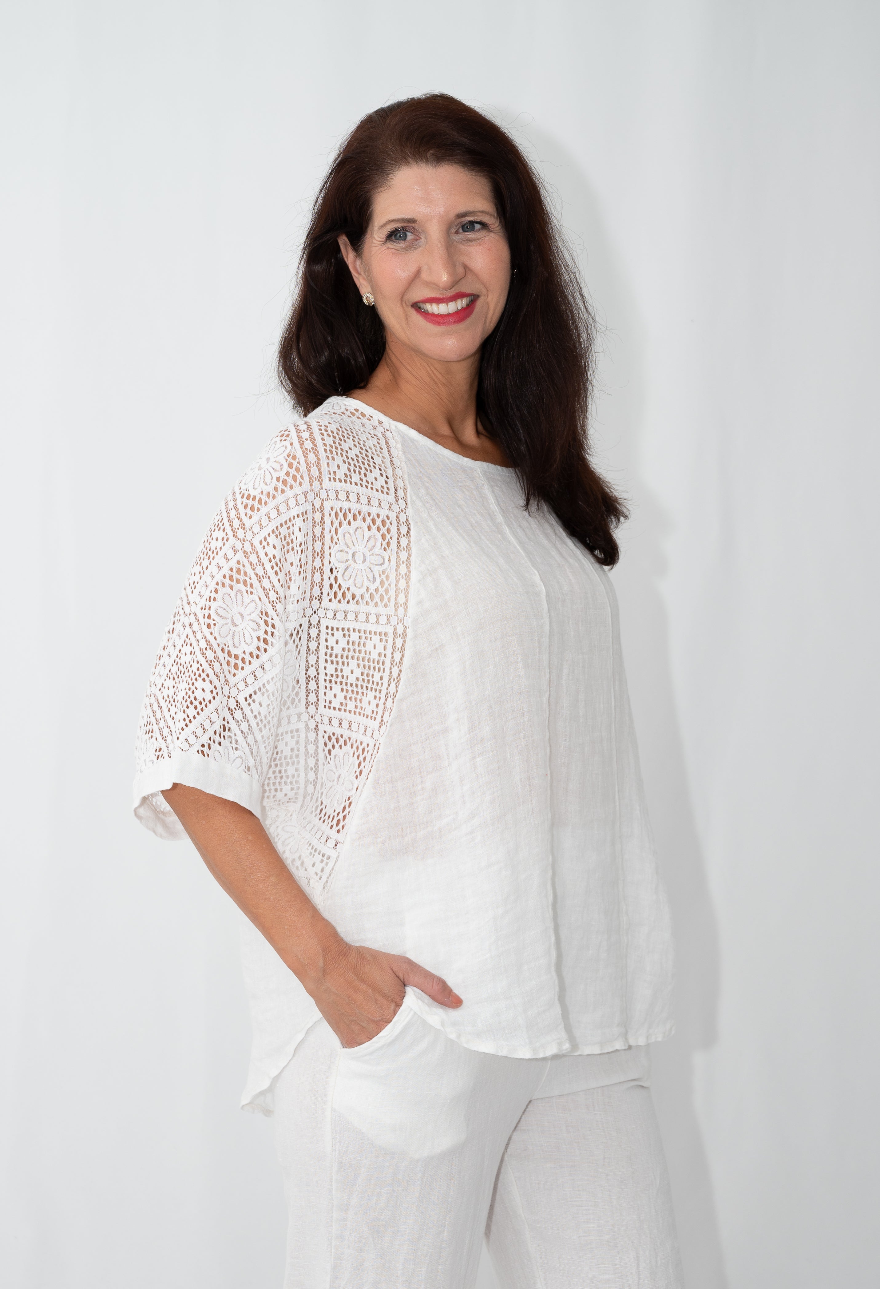 Valence Italian Linen Top