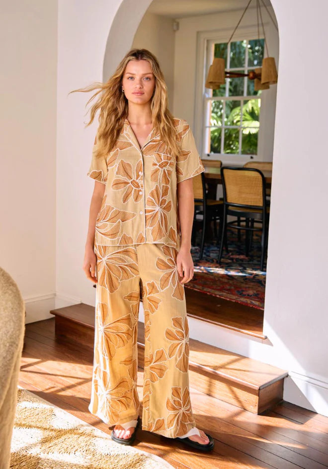Floral Embroidered Pants by Little Lies