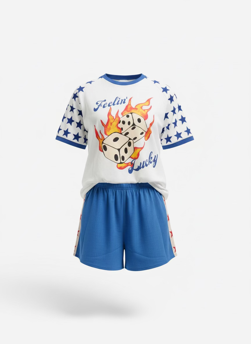 Feelin' Lucky Star Short Set