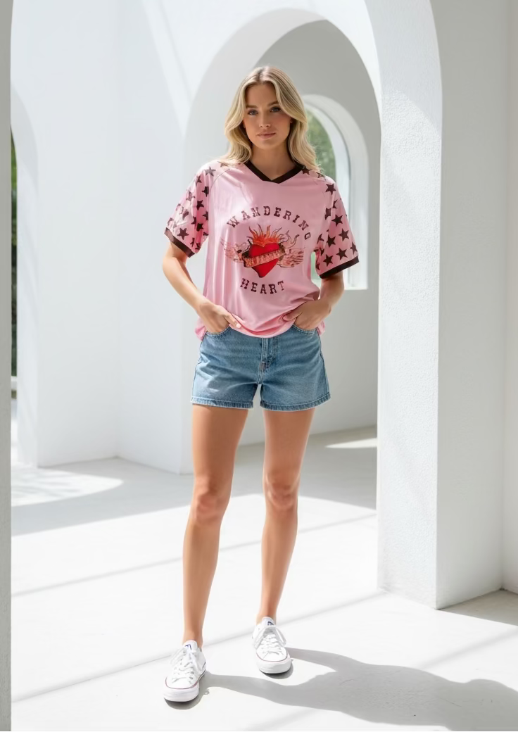 Wandering Heart Tee By Frankie Pink