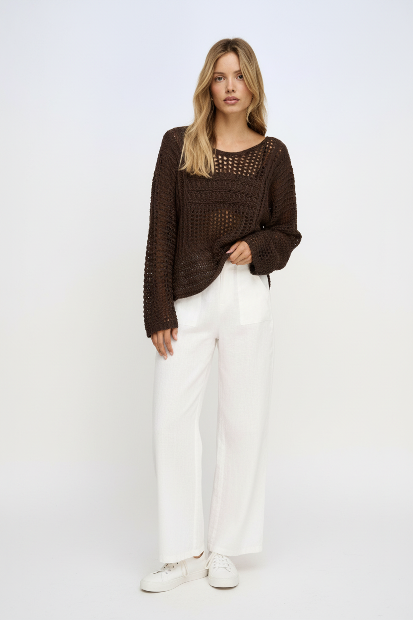 Gorge Crochet Top Chocolate