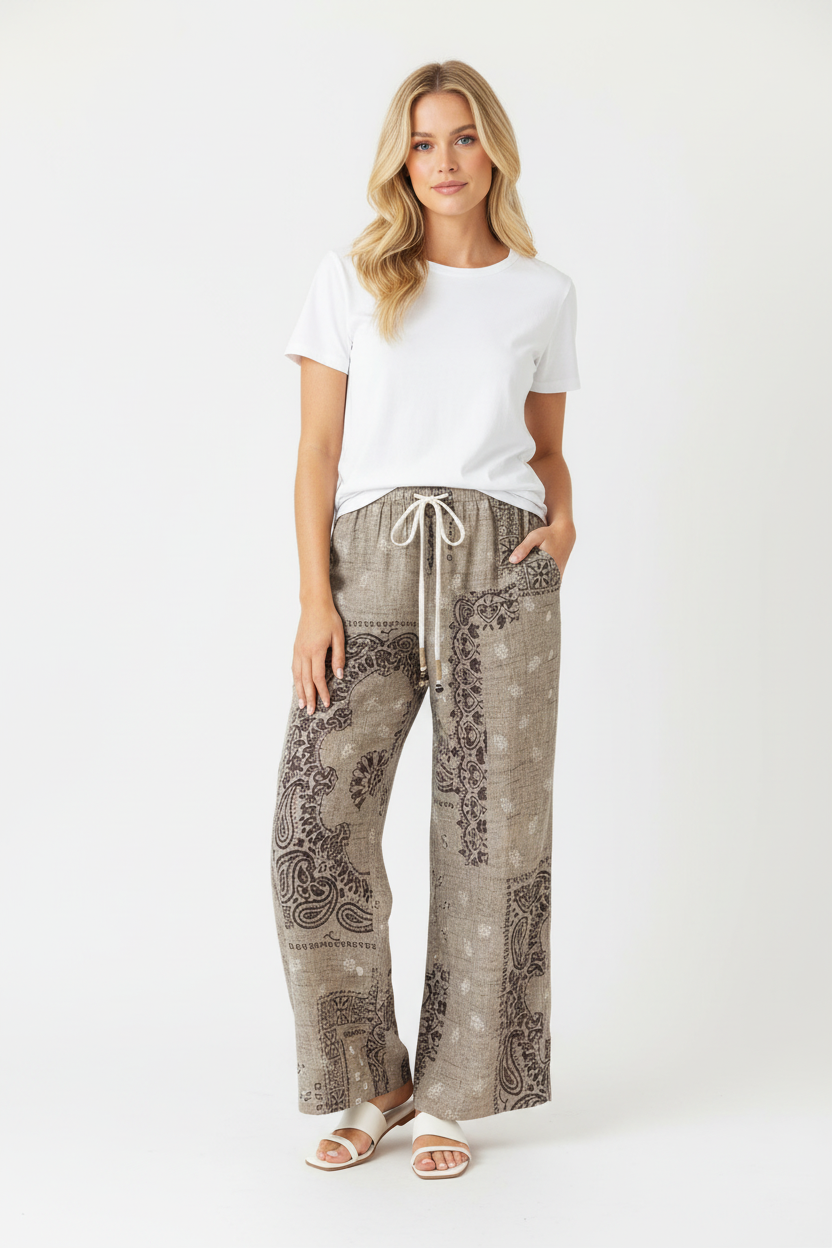 Scarf Print Pants