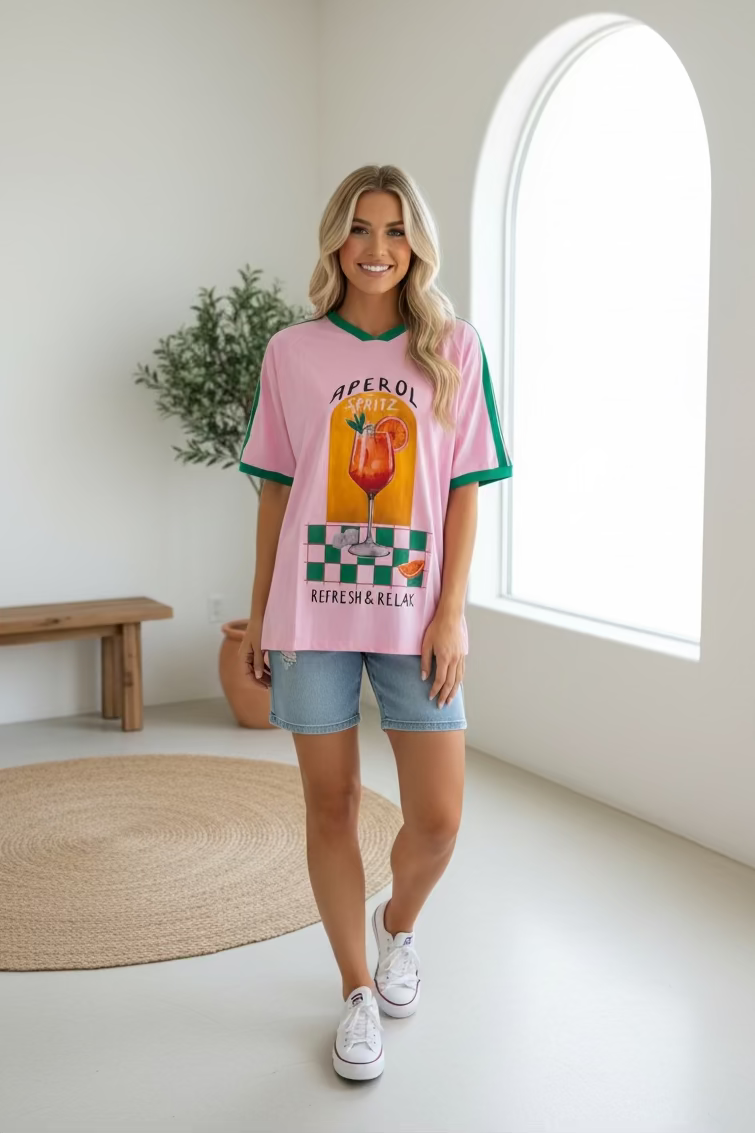 Aperol Spritz Pink By Frankie Tee