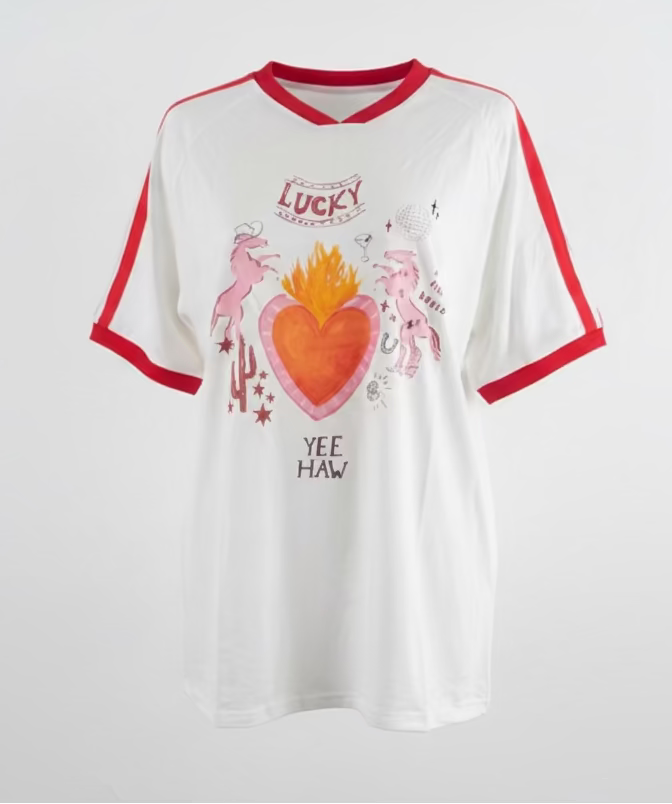 Lucky Tee Haw By Frankie Tee White