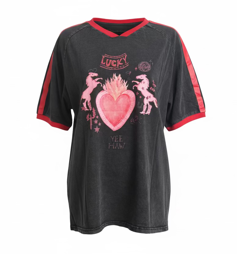 Lucky Tee Haw By Frankie Tee Black