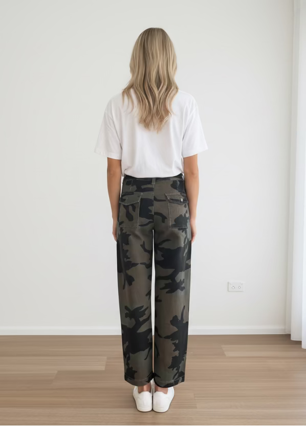 Camo Barrel Jeans
