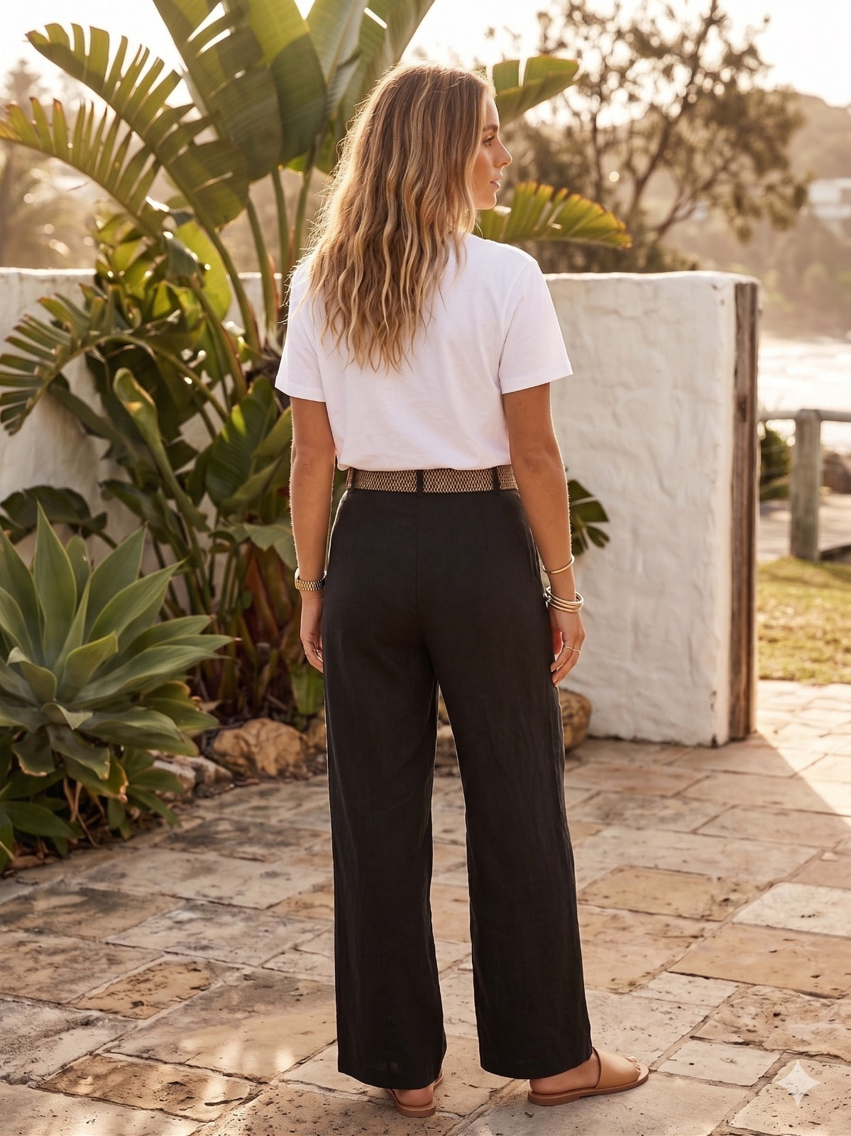Vida Wide Leg Pants Black