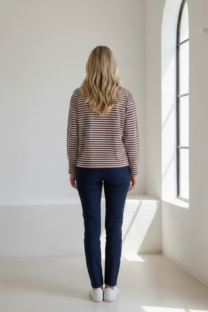 Drift Stripe Top Rust by Little Lies