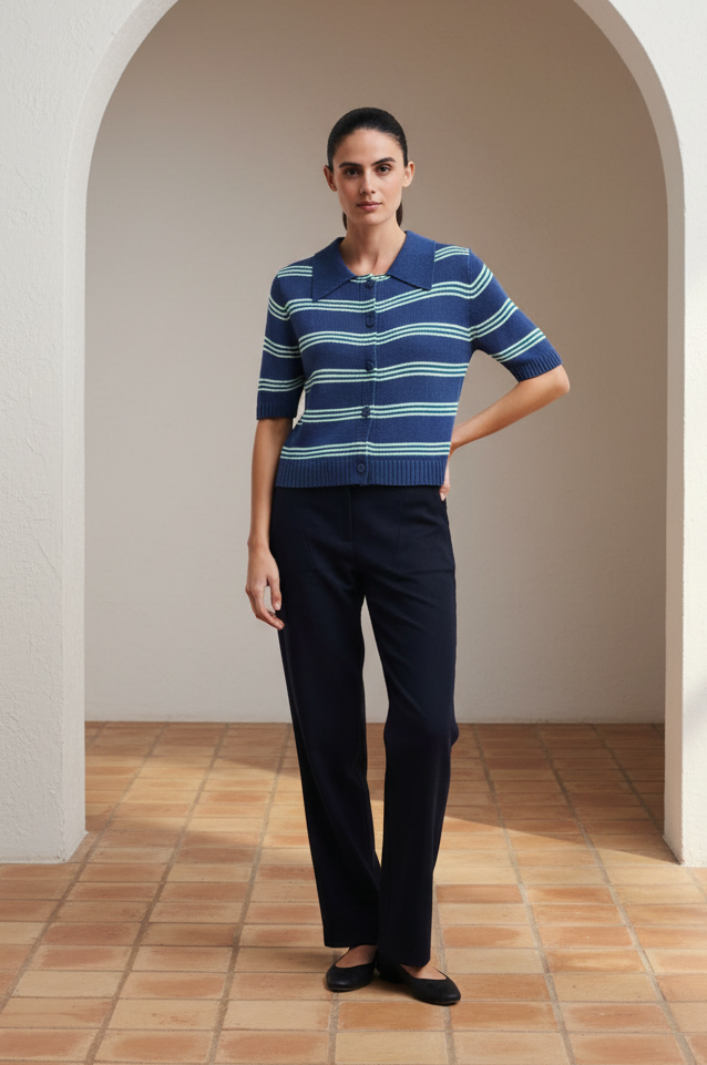 Jemma Knit Stripe Little Lies Polo