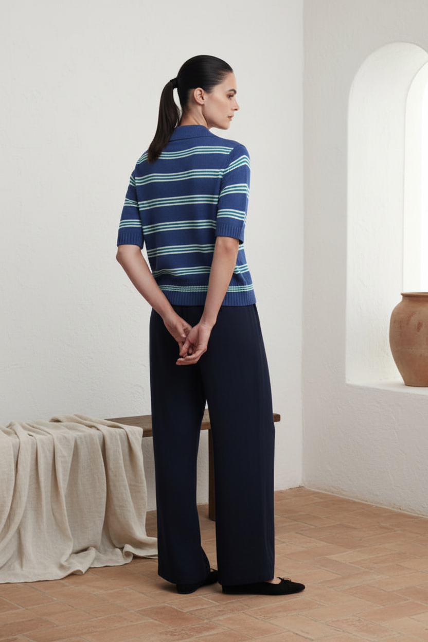 Jemma Knit Stripe Little Lies Polo