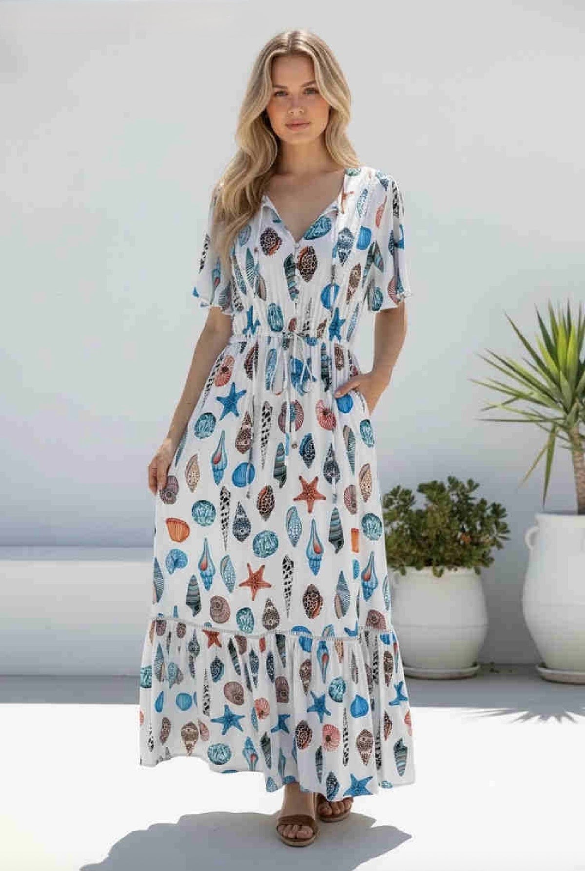 Seashell Fantasy Maxi Dress