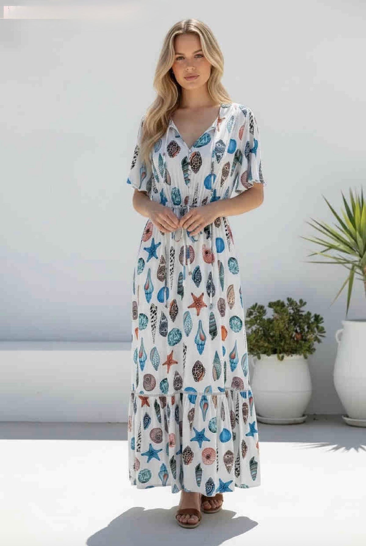 Seashell Fantasy Maxi Dress