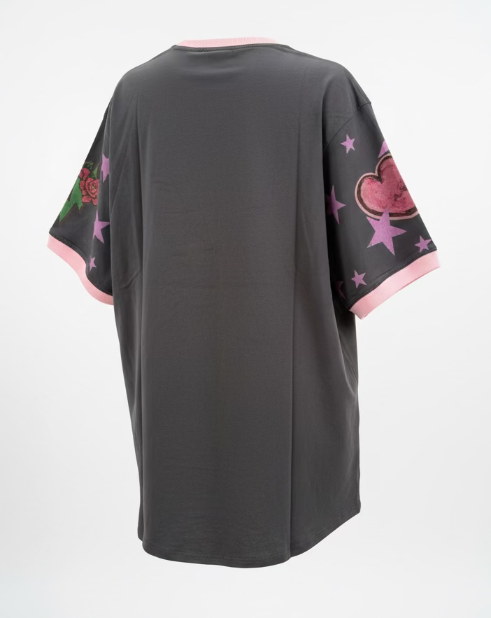 La Rosa Graphic Tee Charcoal