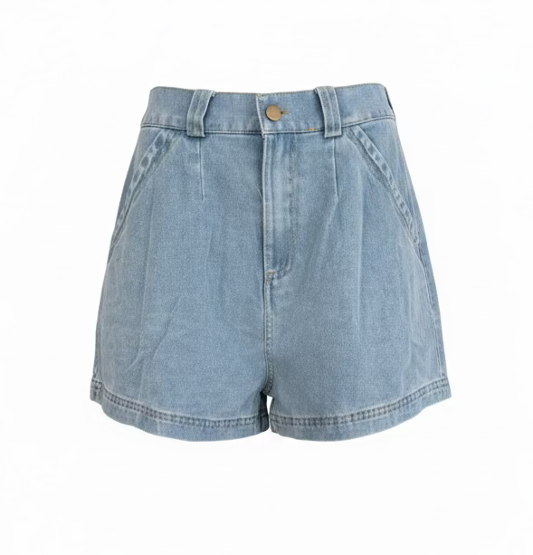 Rhianna Denim Shirt & Short Set Light