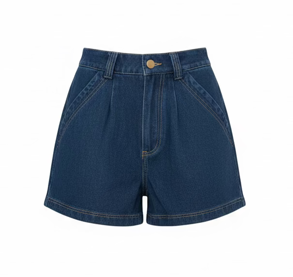 Rhianna Denim Shirt & Short Set Dark