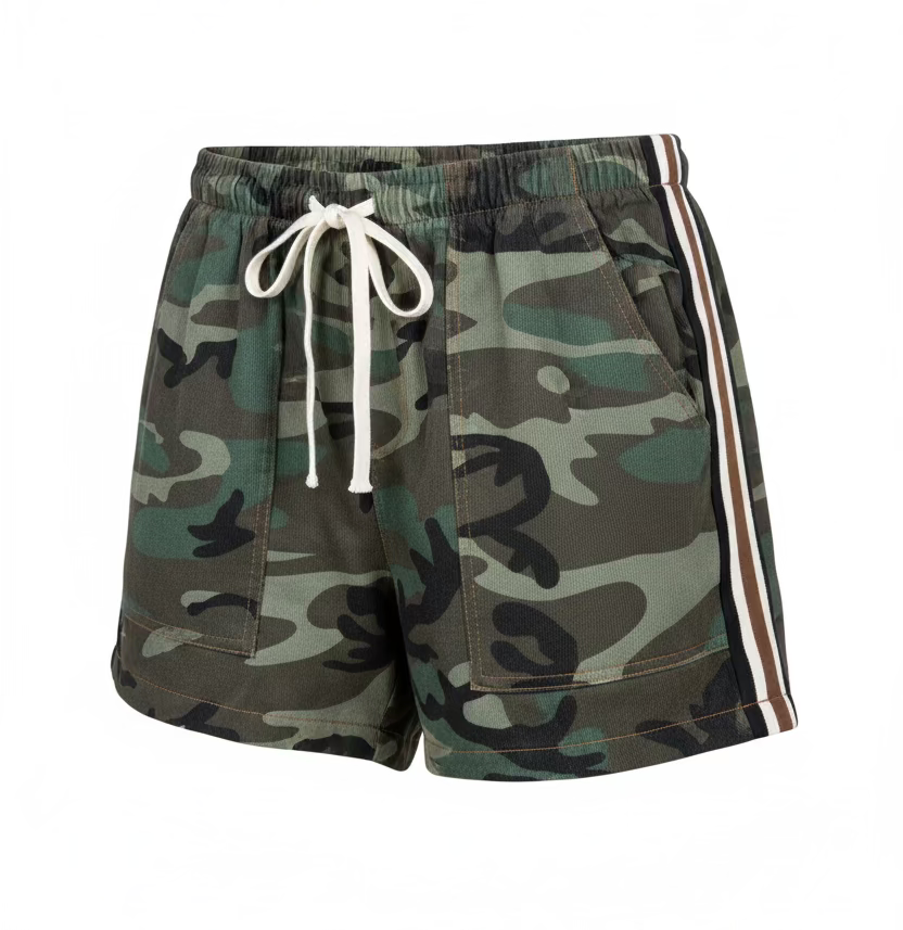 Dark Camo Racer Stripe Shorts