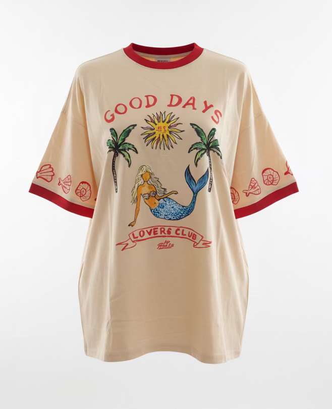 Good Days Lovers Club Tee Beige