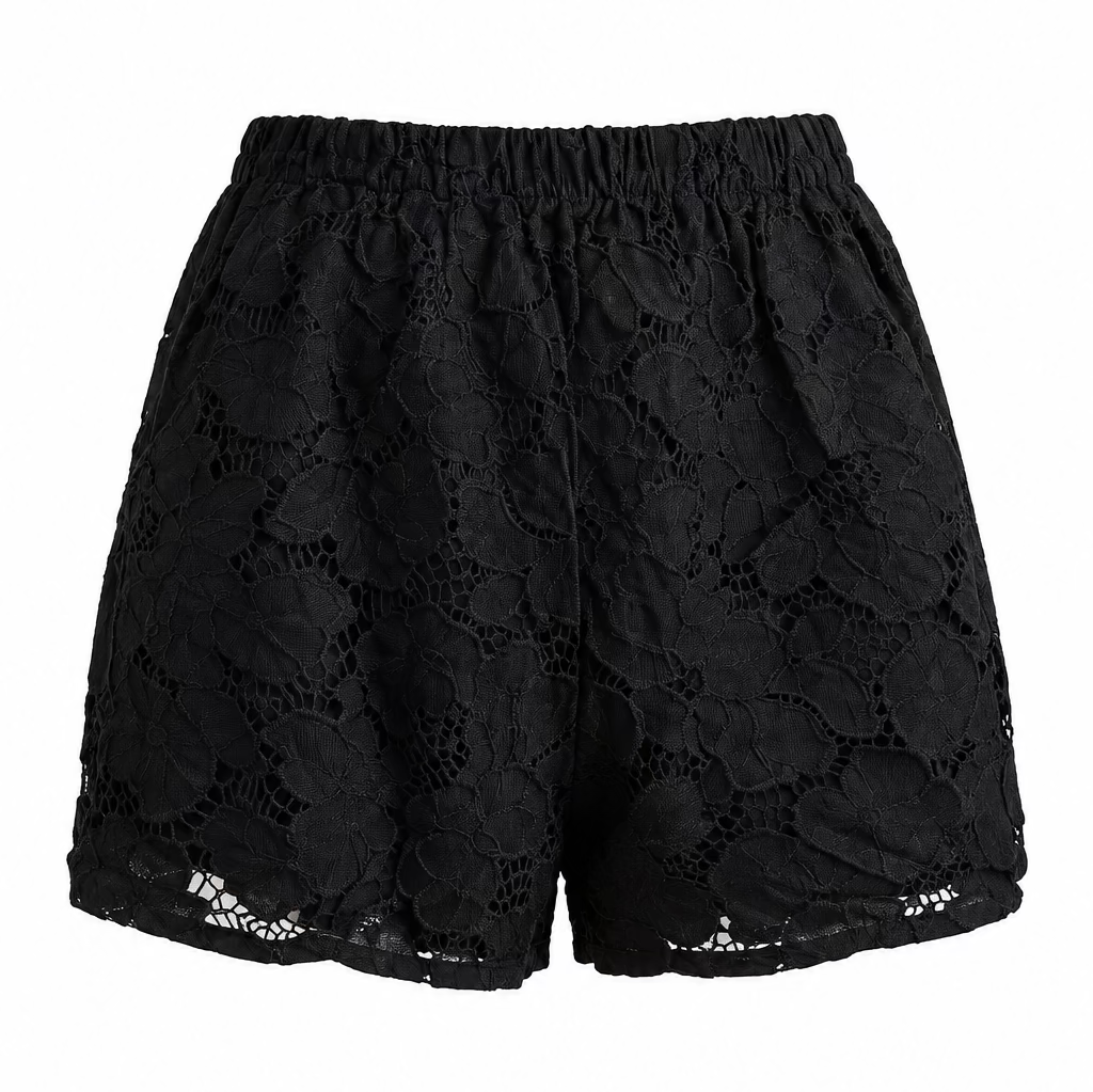Sharni Lace Top & Short Set Black