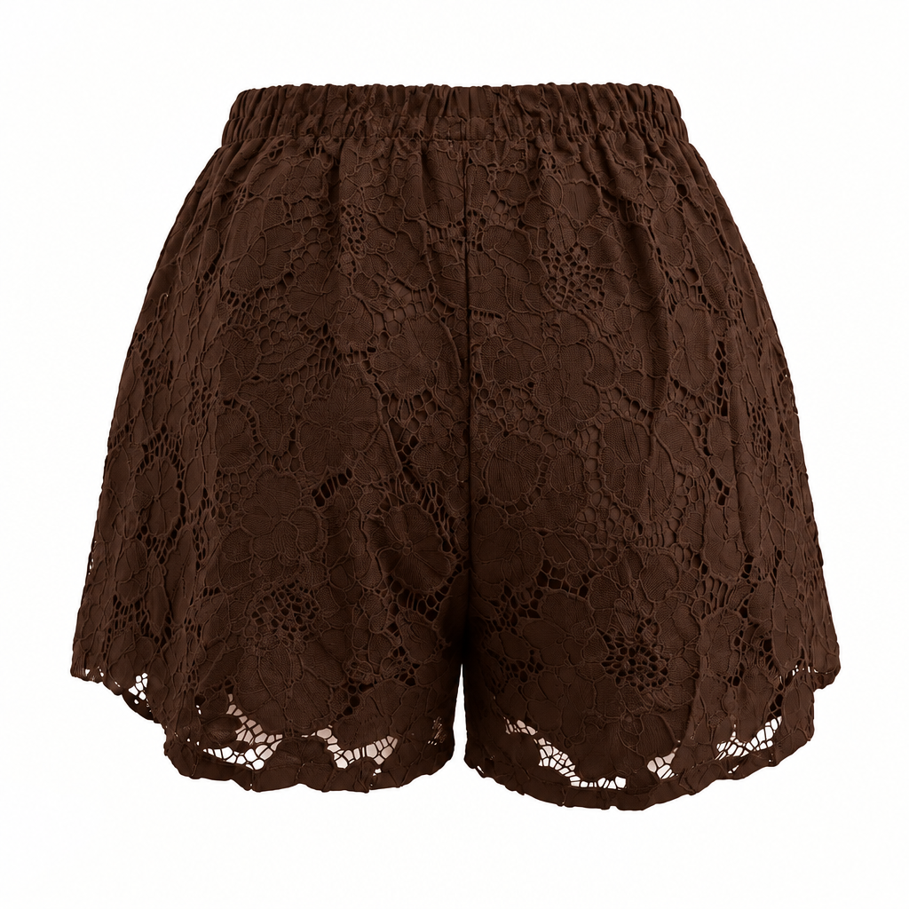 Sharni Lace Top & Short Set Chocolate