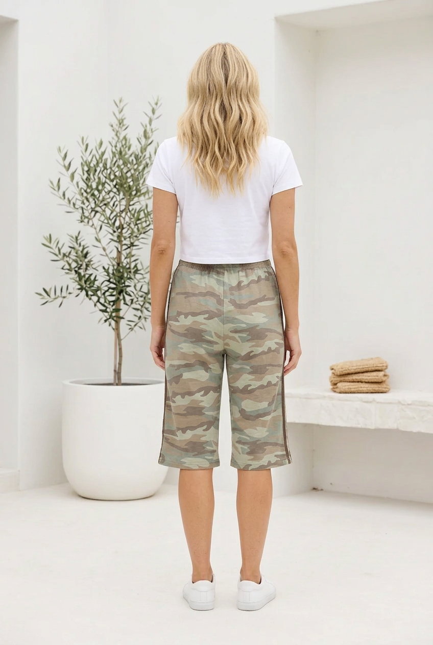 Camo Choc Stripe Jort