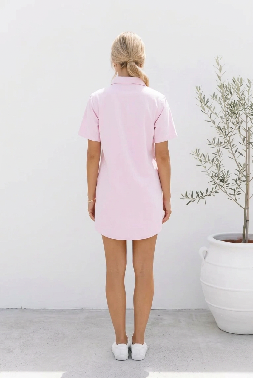 Maddy Shirt Dress Pink