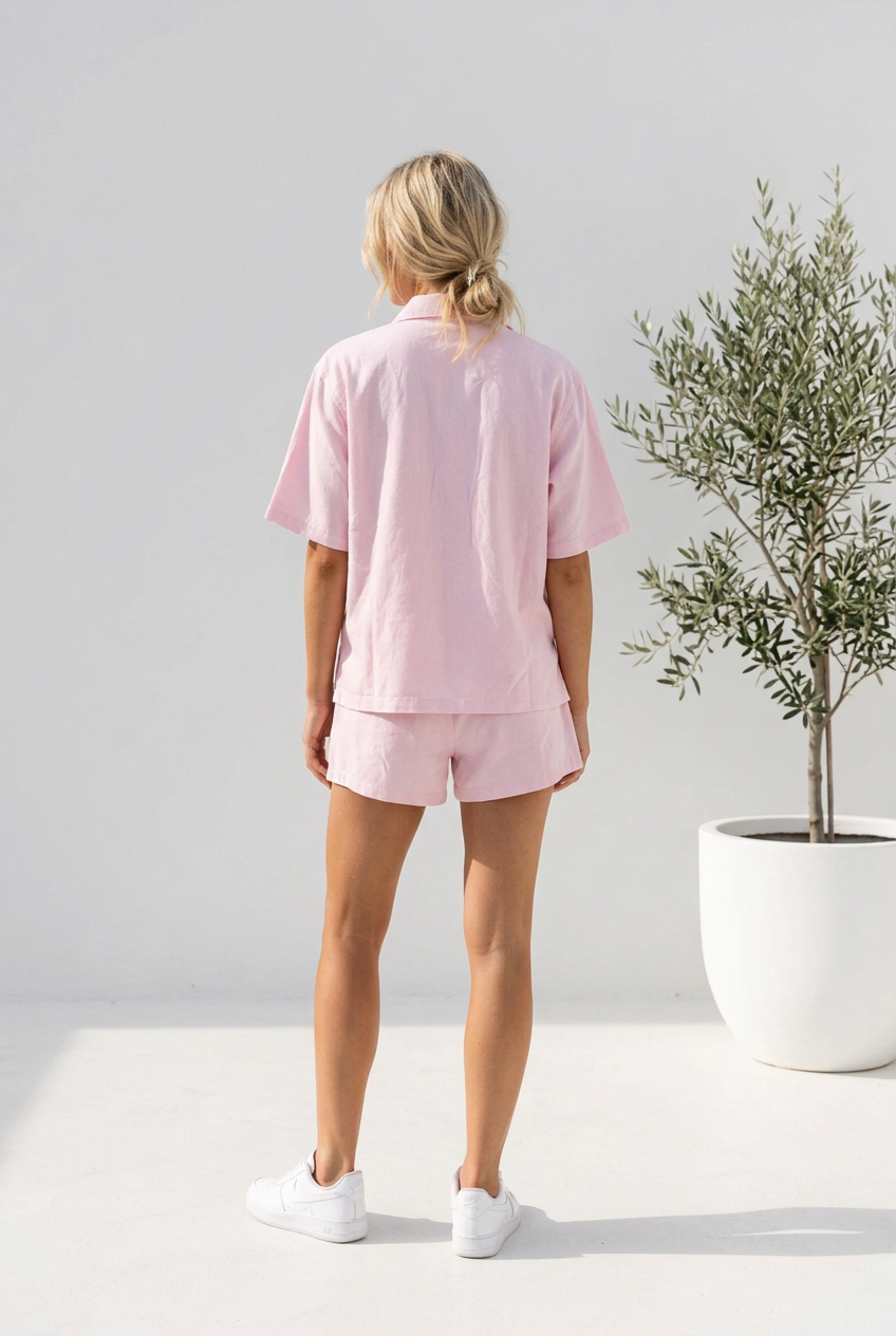 Maddy Shirt & Short Set Pink
