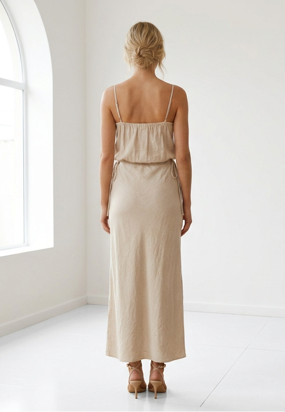 Paros Cami & Maxi Skirt Set Oatmeal