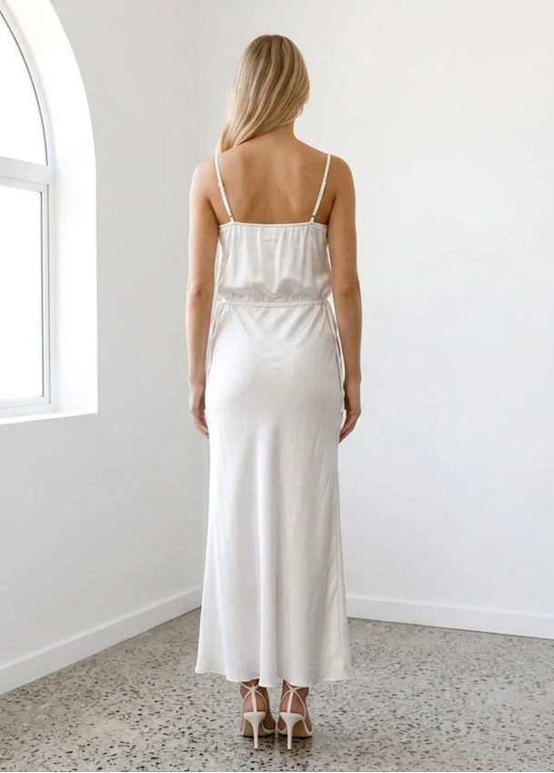 Paros Cami & Maxi Skirt Set White