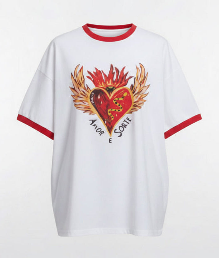 Amor E Sorte Tee By Frankie White