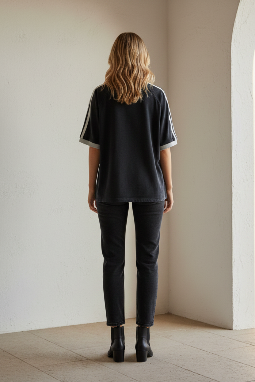 Hibiscus By Frankie Acid Washed Black Tee