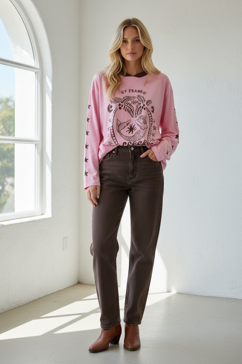 Lovers Club Mermaid Tee Pink