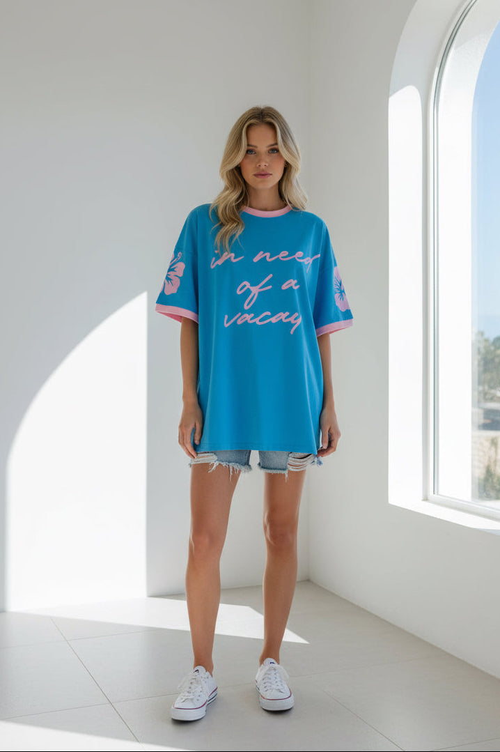 Need of a Vacay By Frankie Tee Blue