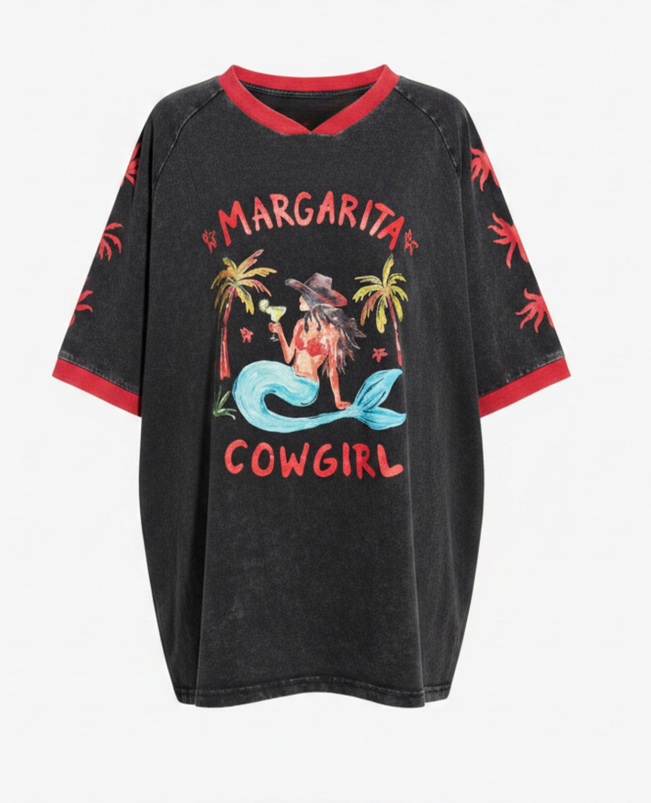 Margarita Cowgirl Tee Acid Black