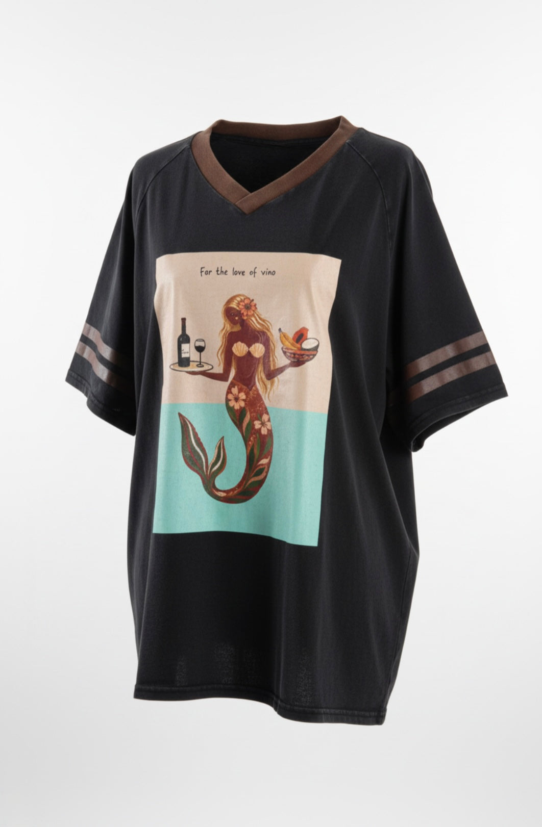 For the Love of Vino Tee Acid Black