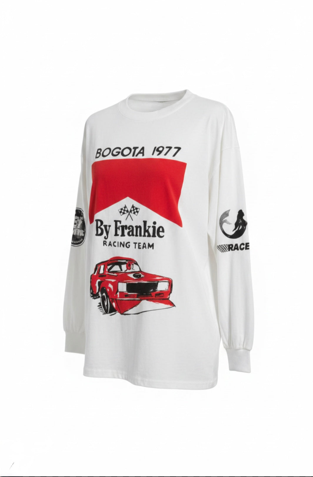 By Frankie Racing Team Long Sleeve Tee White