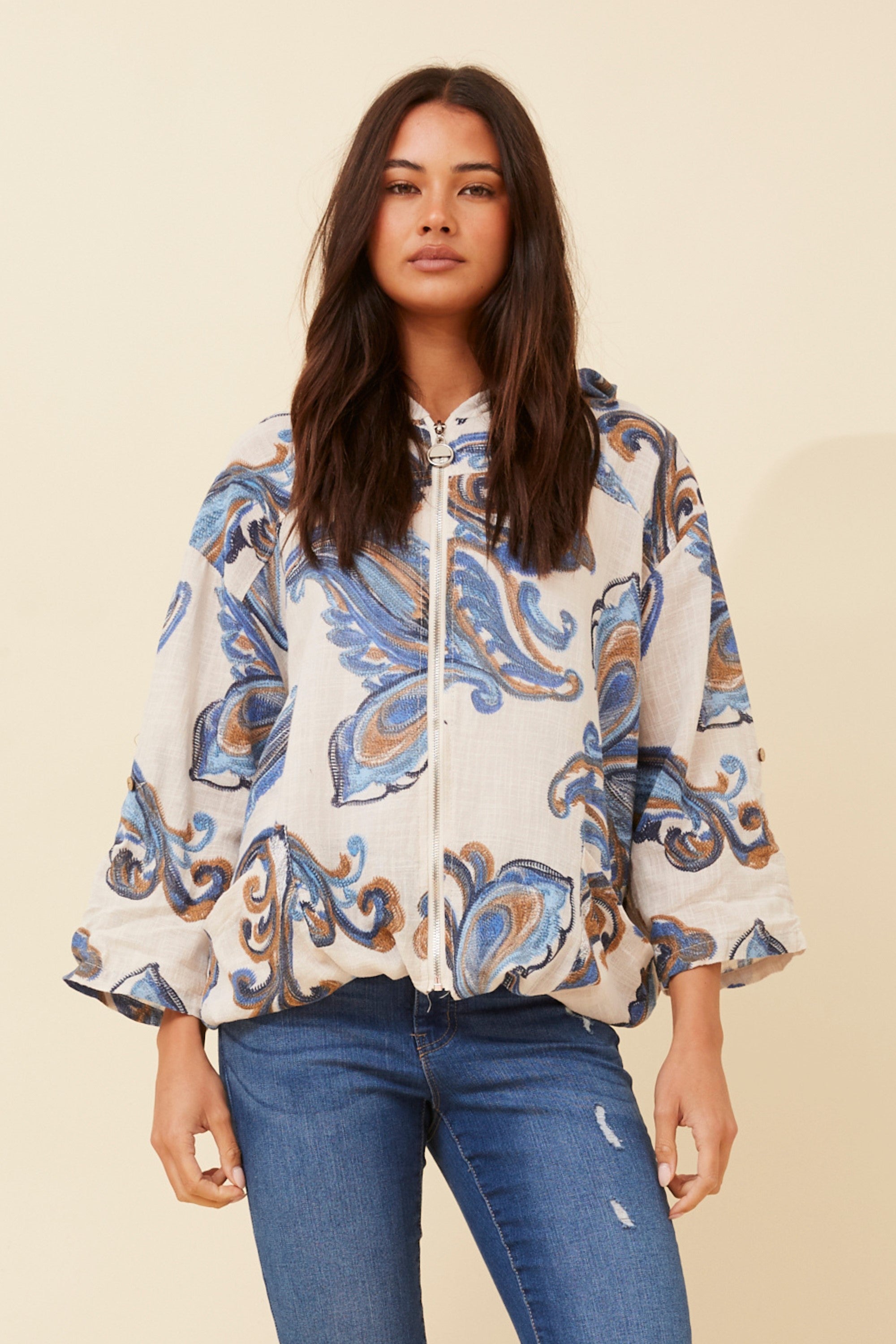 Siena Italian Jacket Paisley Beige