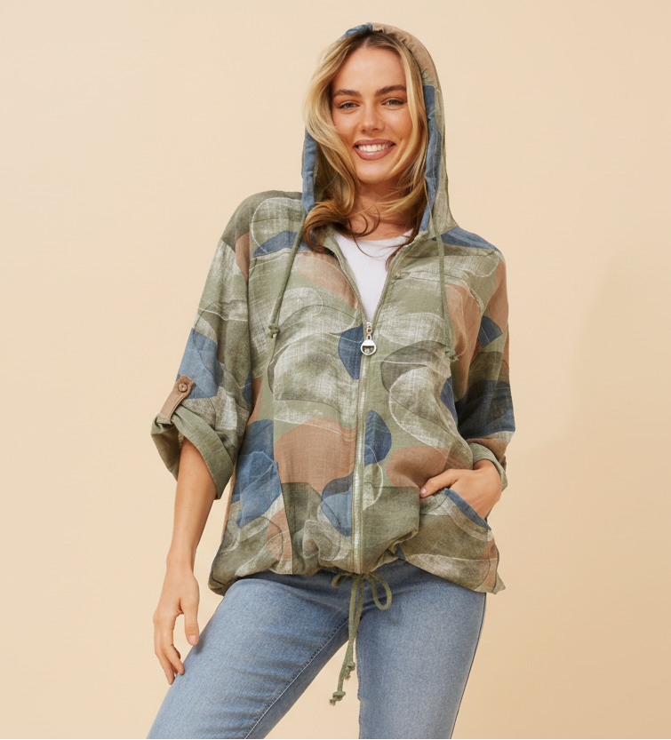 Siena Italian Jacket Paisley Sage