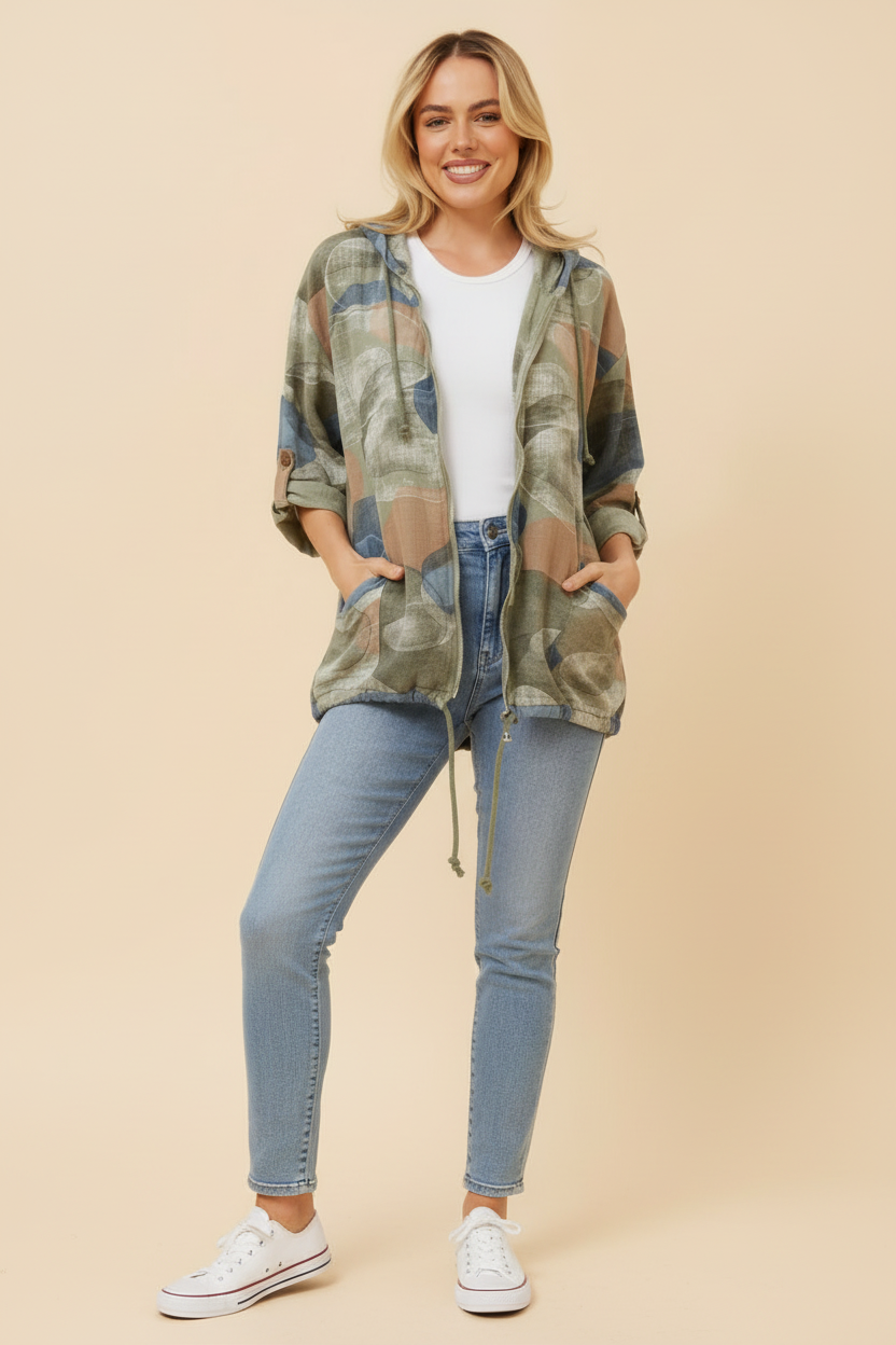 Siena Italian Jacket Paisley Sage