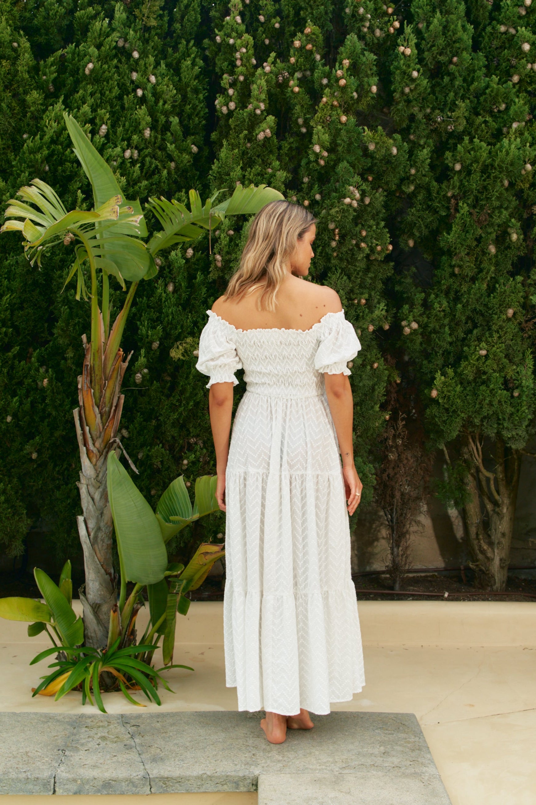 White Riviera Claudette Dress