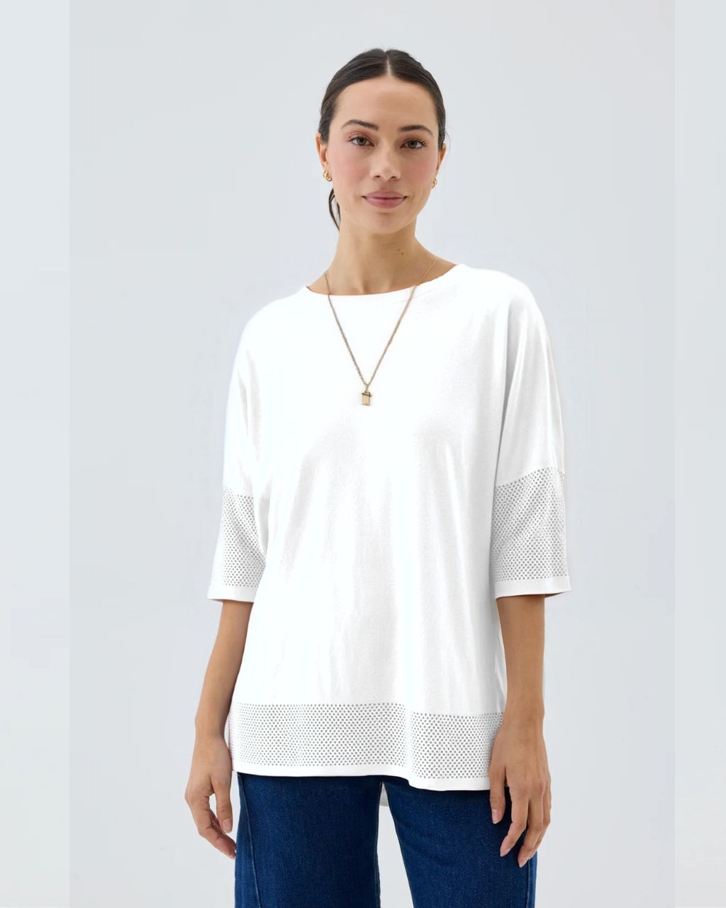 Keisha Knit Top White