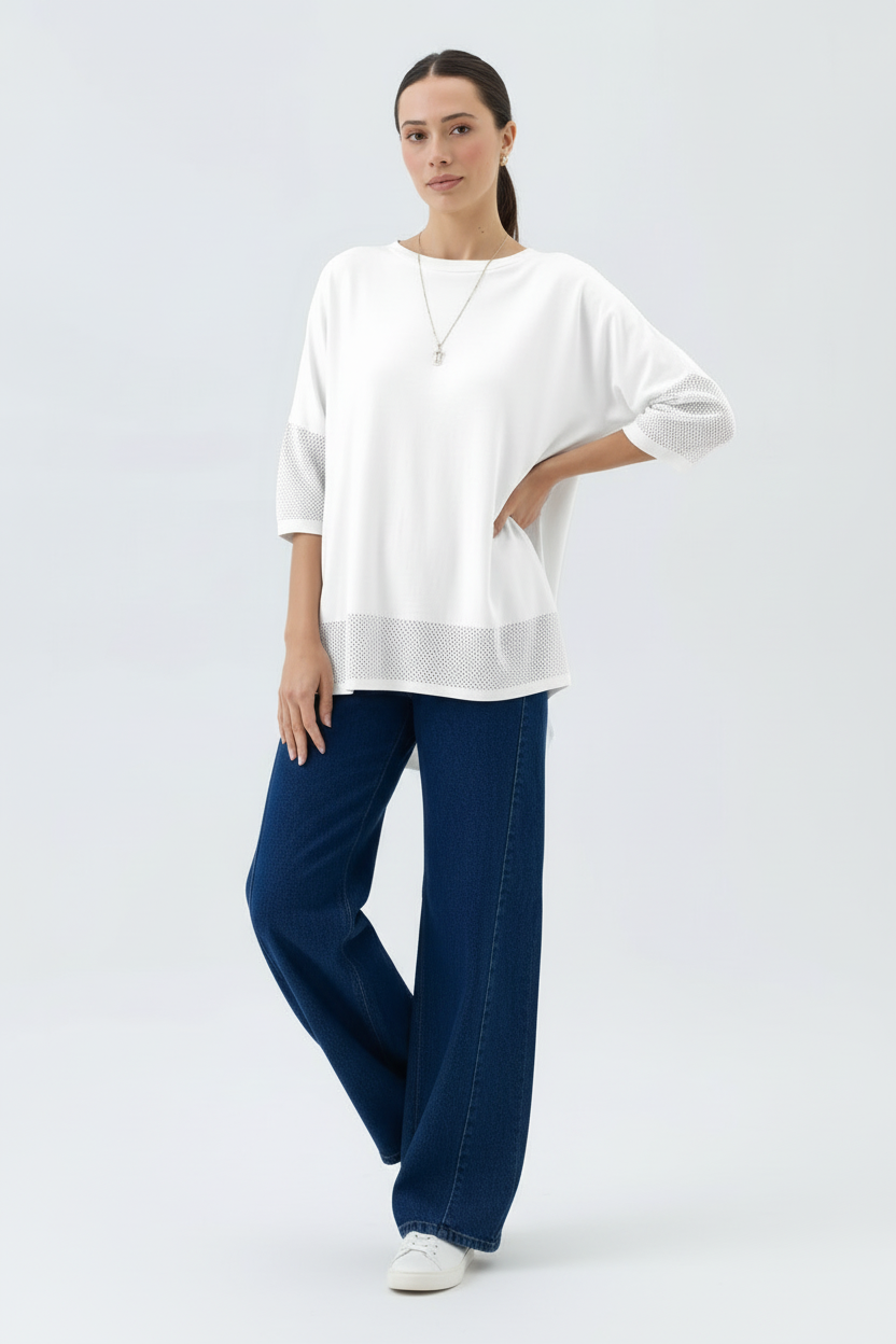 Keisha Knit Top White