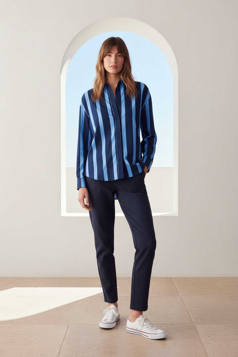 Kira Shirt by Little Lies Navy