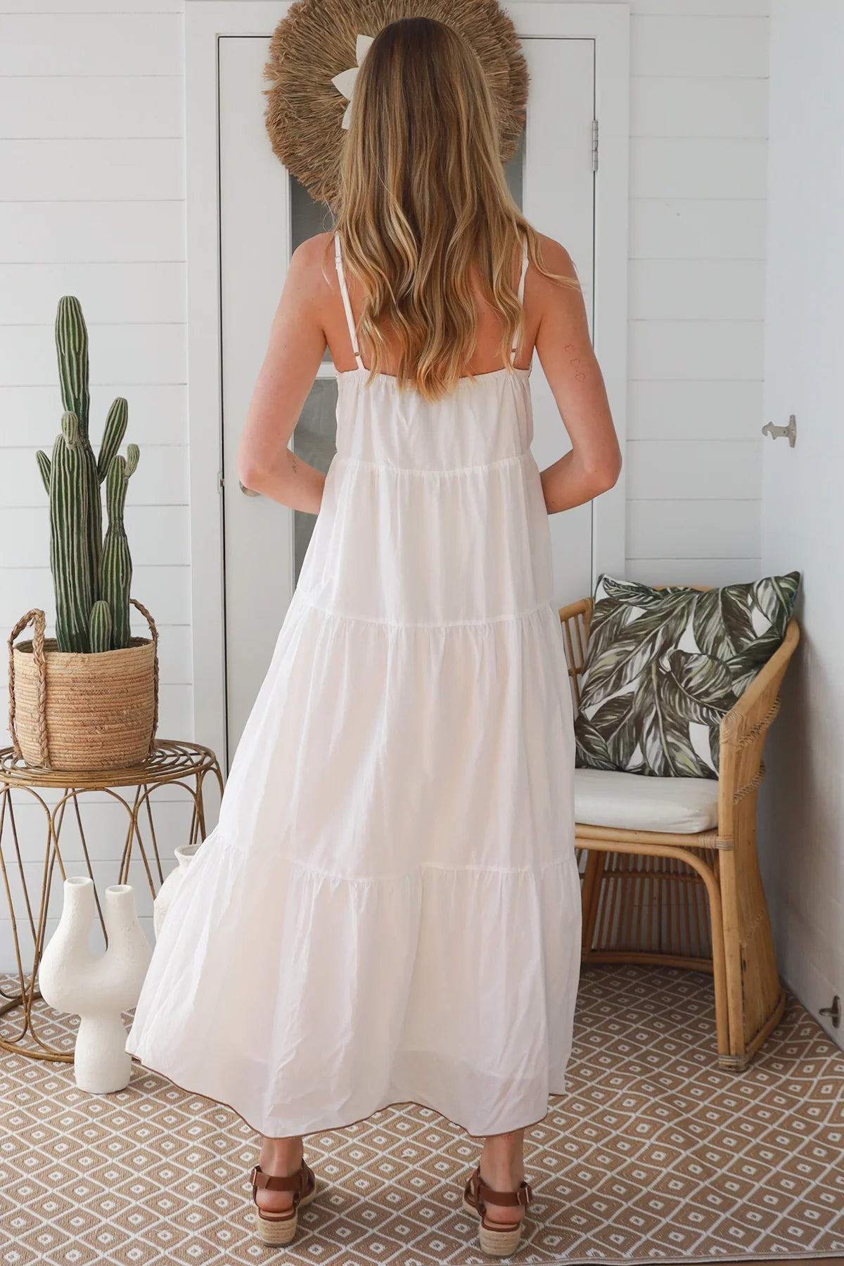 Lumiere Cotton Maxi Dress White