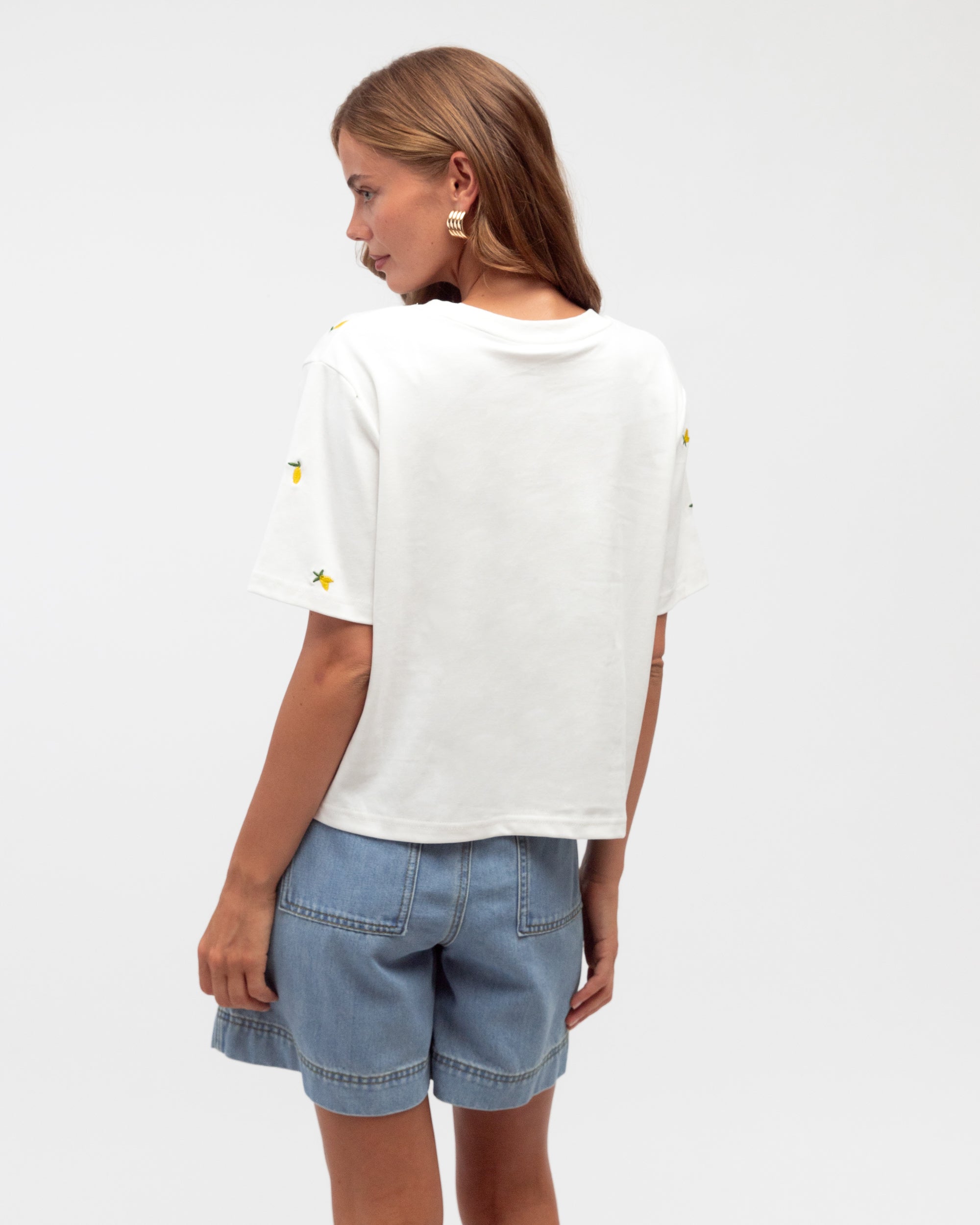 Lemon Embroidered Tee