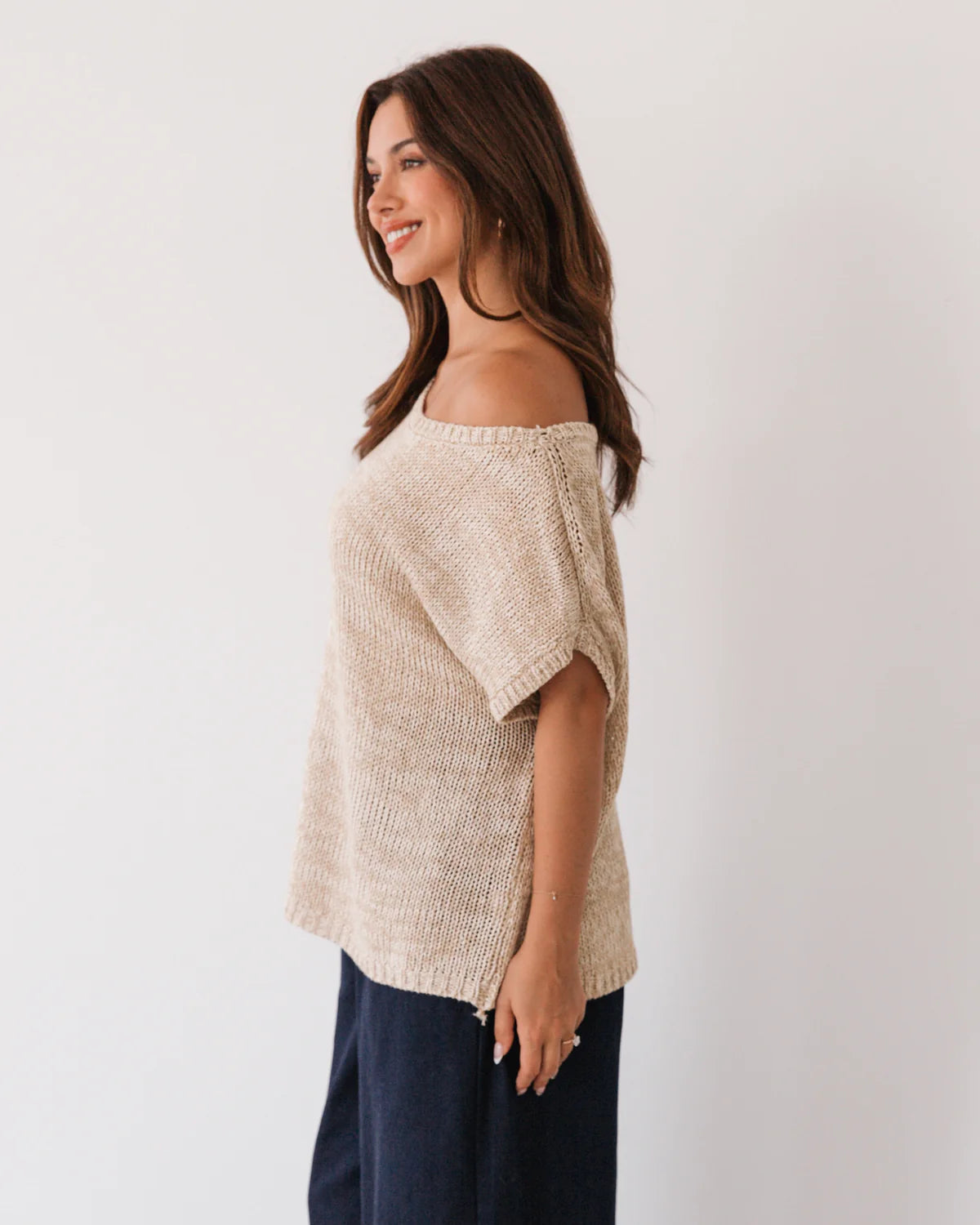 Sophia Off Shoulder Knit Oatmeal